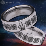 Celtic Wolf Paw Tungsten Carbide Ring