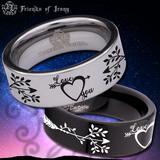 Love You Tungsten Carbide Ring