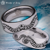 Octopus Tentacle Tungsten Carbide Ring