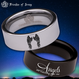 Angels Are Watching Over Me Tungsten Carbide Ring