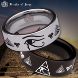 Eye of Horus Tungsten Carbide Ring