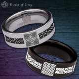 Square Knot Tungsten Carbide Ring