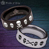 Crossbones Tungsten Carbide Ring
