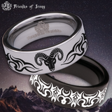 Ram Bull Tungsten Carbide Ring