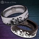 Sea Coral Tungsten Carbide Ring