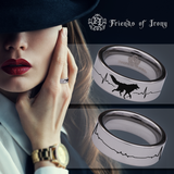 Running Wolf Lifeline Tungsten Carbide Ring