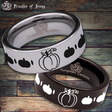 Pumpkin Tungsten Carbide Ring
