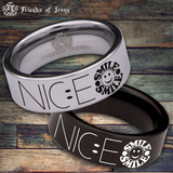 Smile and Be Nice Tungsten Carbide Ring