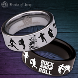 Rugby Tungsten Carbide Ring
