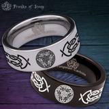 Celtic Dragonfly Tungsten Carbide Ring