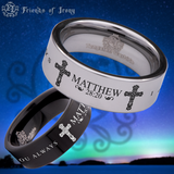 Matthew 28:20 Tungsten Carbide Ring