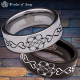 Infinity Heart Tungsten Carbide Ring
