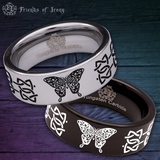 Butterfly Celtic Knot Tungsten Carbide Ring