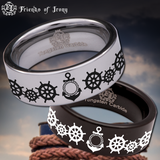 Nautical Tungsten Carbide Ring