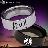 Peace Tungsten Carbide Ring