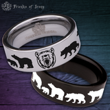 Roaring Bear Tungsten Carbide Ring