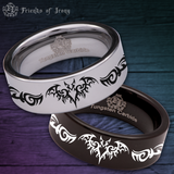Tribal Bat Tungsten Carbide Ring