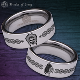Indian Skull Tungsten Carbide Ring