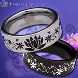 Lotus Tungsten Carbide Ring