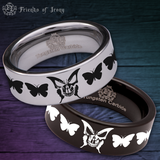 Butterfly Skull Tungsten Carbide Ring