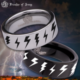 Lightning Bolt Tungsten Carbide Ring