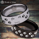 Paws and Ears Tungsten Carbide Ring