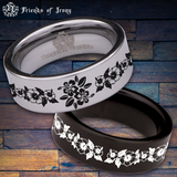 Hibiscus Tungsten Carbide Ring