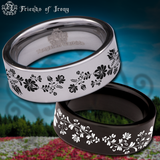 Flower Tungsten Carbide Ring