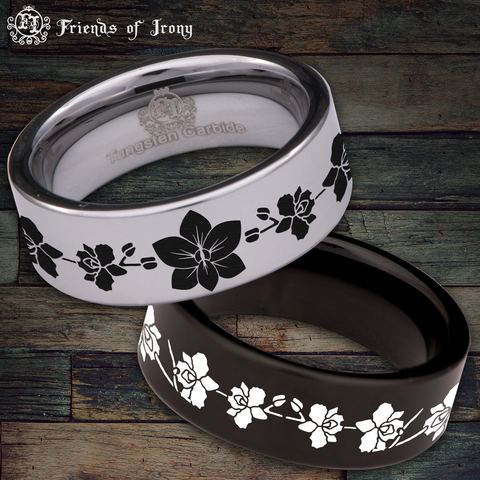 Orchid Tungsten Carbide Ring