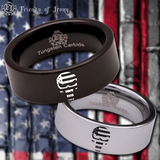 U.S. Military Skull Tungsten Carbide Ring