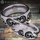 Filigree Swirl Tungsten Carbide Ring