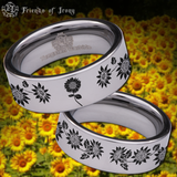 Sunflower Tungsten Carbide Ring