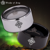 Ethiopian Cross Tungsten Carbide Ring