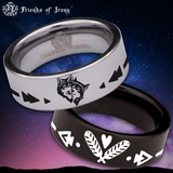 Devoted Wolf Tungsten Carbide Ring