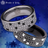 Puzzle Tungsten Carbide Ring