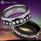 Photography Tungsten Carbide Ring