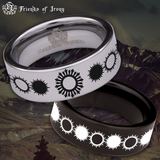 Sunburst Tungsten Carbide Ring