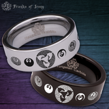 Japanese Crane Tungsten Carbide Ring