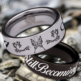 Celtic Butterfly Tungsten Carbide Ring