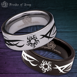 Tribal Sun Tungsten Carbide Ring
