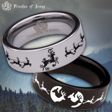 Reindeer Tungsten Carbide Ring