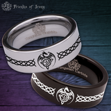 Celtic Dragon Infinity Knot Tungsten Carbide Ring