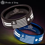 Don't Tread on Me American Flag Tungsten Carbide Ring