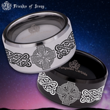 Celtic Cross Knot Shield Tungsten Carbide Ring