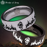 Dragon and Skull Tungsten Carbide Ring