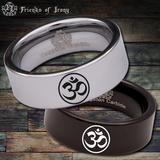 Aum Tungsten Carbide Ring