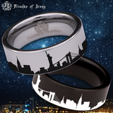 New York Skyline Tungsten Carbide Ring