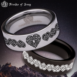 Heart Knot Tungsten Carbide Ring