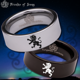Rampant Lion Tungsten Carbide Ring