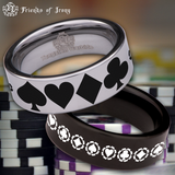 Poker Tungsten Carbide Ring
